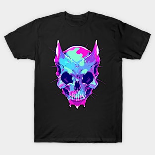 Rave Skull EDM Festival DJ Zombie Cat Trippy Party T-Shirt